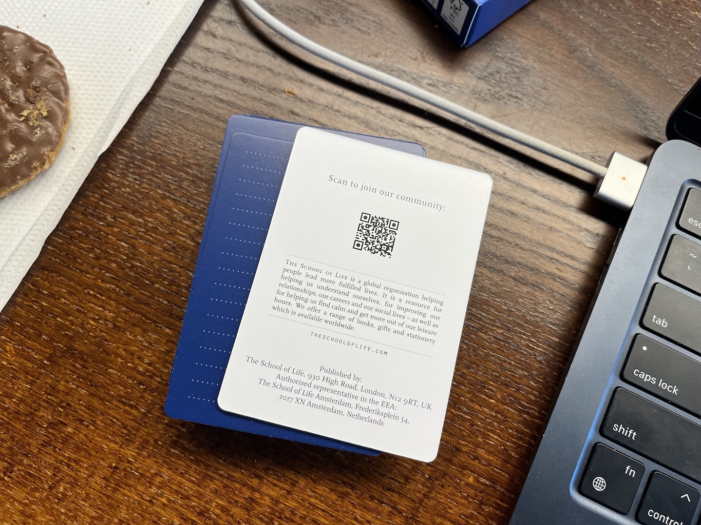 A card from the deck asking me to join their community. Not a prompt for journalling!